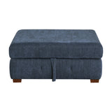 Raife Blue Storage Ottoman from Homelegance - Luna Furniture