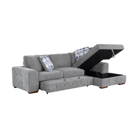 9624GY*22LRC (2)2-Piece Sectional with Right Chaise from Homelegance - Luna Furniture