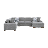 9624GY*42LRC (4)4-Piece Sectional with Right Chaise from Homelegance - Luna Furniture