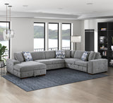 9624GY*42RLC (4)4-Piece Sectional with Left Chaise from Homelegance - Luna Furniture