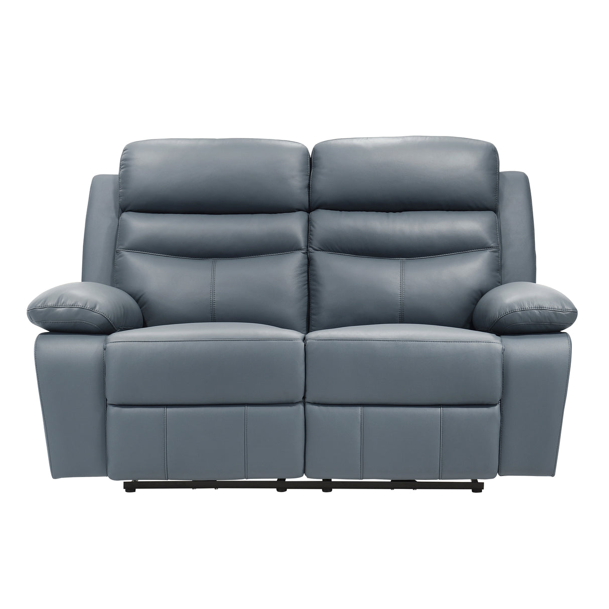 Hancock Blue Leather Power Double Reclining Loveseat from Homelegance - Luna Furniture