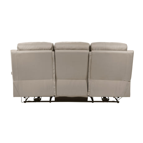 Hancock Latte Leather Power Double Reclining Living Room Set from Homelegance - Luna Furniture