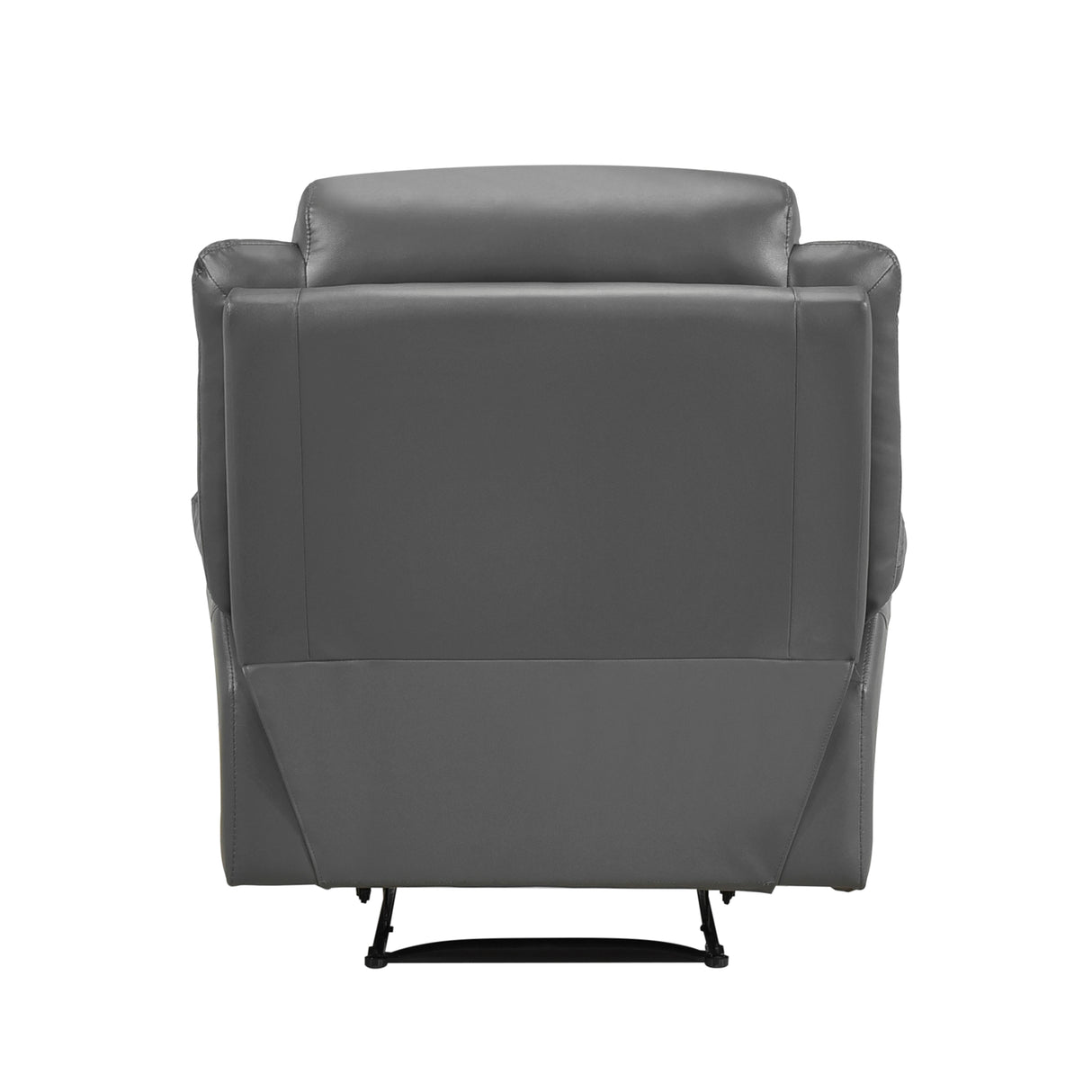 Laconia Dark Gray Leather Reclining Chair from Homelegance - Luna Furniture
