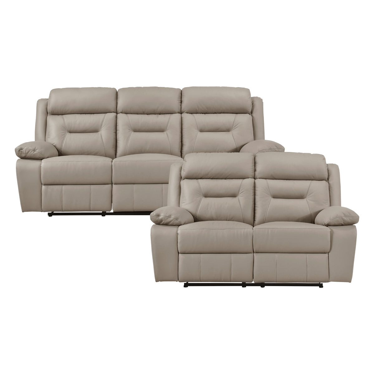 Laconia Latte 2-Piece Double Reclining Set from Homelegance - Luna Furniture