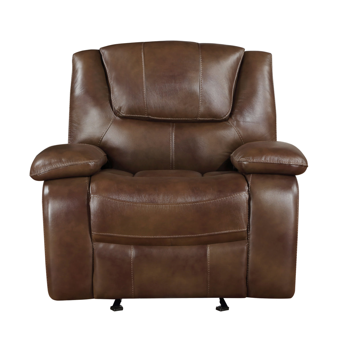 Ellicott Brown Leather Double Reclining Living Room Set from Homelegance - Luna Furniture