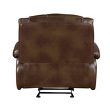 Ellicott Brown Leather Double Reclining Living Room Set from Homelegance - Luna Furniture