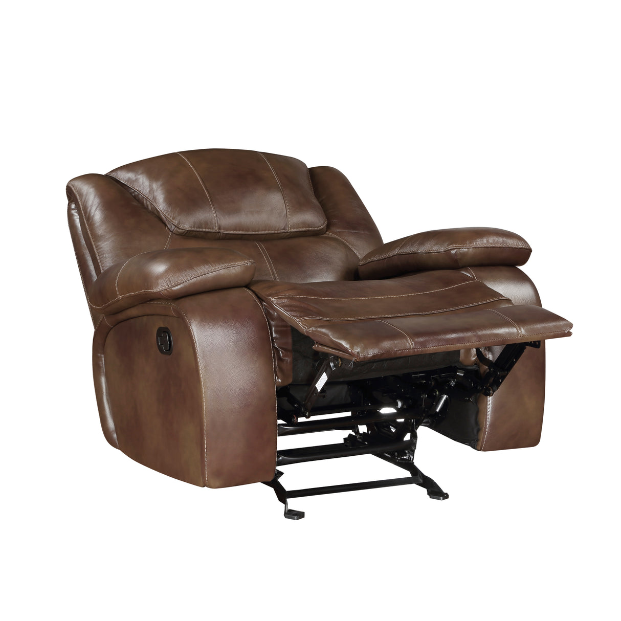 Ellicott Brown Leather Double Reclining Living Room Set from Homelegance - Luna Furniture