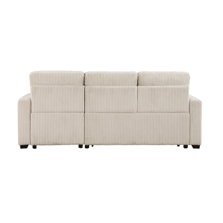 Rhett Beige 3-Piece Reversible Sectional with Pull-out Bed and Hidden Storage from Homelegance - Luna Furniture