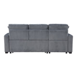 Rhett Dark Gray 3-Piece Reversible Sectional with Pull-out Bed and Hidden Storage from Homelegance - Luna Furniture