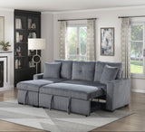 Rhett Dark Gray 3-Piece Reversible Sectional with Pull-out Bed and Hidden Storage from Homelegance - Luna Furniture