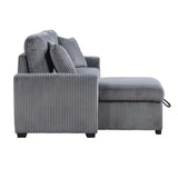 Rhett Dark Gray 3-Piece Reversible Sectional with Pull-out Bed and Hidden Storage from Homelegance - Luna Furniture