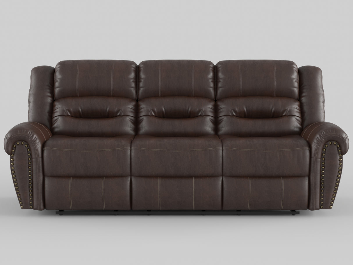 9668NBR-3 Double Reclining Sofa with Center Drop-down Cup Holders - Luna Furniture