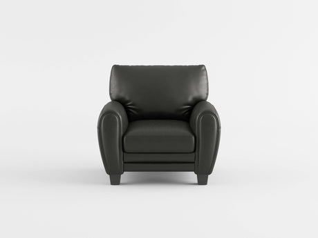 Rubin Black Faux Leather Chair from Homelegance - Luna Furniture