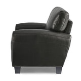 Rubin Black Faux Leather Chair from Homelegance - Luna Furniture