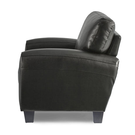 Rubin Black Faux Leather Chair from Homelegance - Luna Furniture