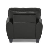 Rubin Black Faux Leather Chair from Homelegance - Luna Furniture