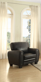 Rubin Black Faux Leather Chair from Homelegance - Luna Furniture