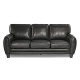 Rubin Black 2-Piece Faux Leather Living Room Set from Homelegance - Luna Furniture