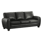Rubin Black 2-Piece Faux Leather Living Room Set from Homelegance - Luna Furniture