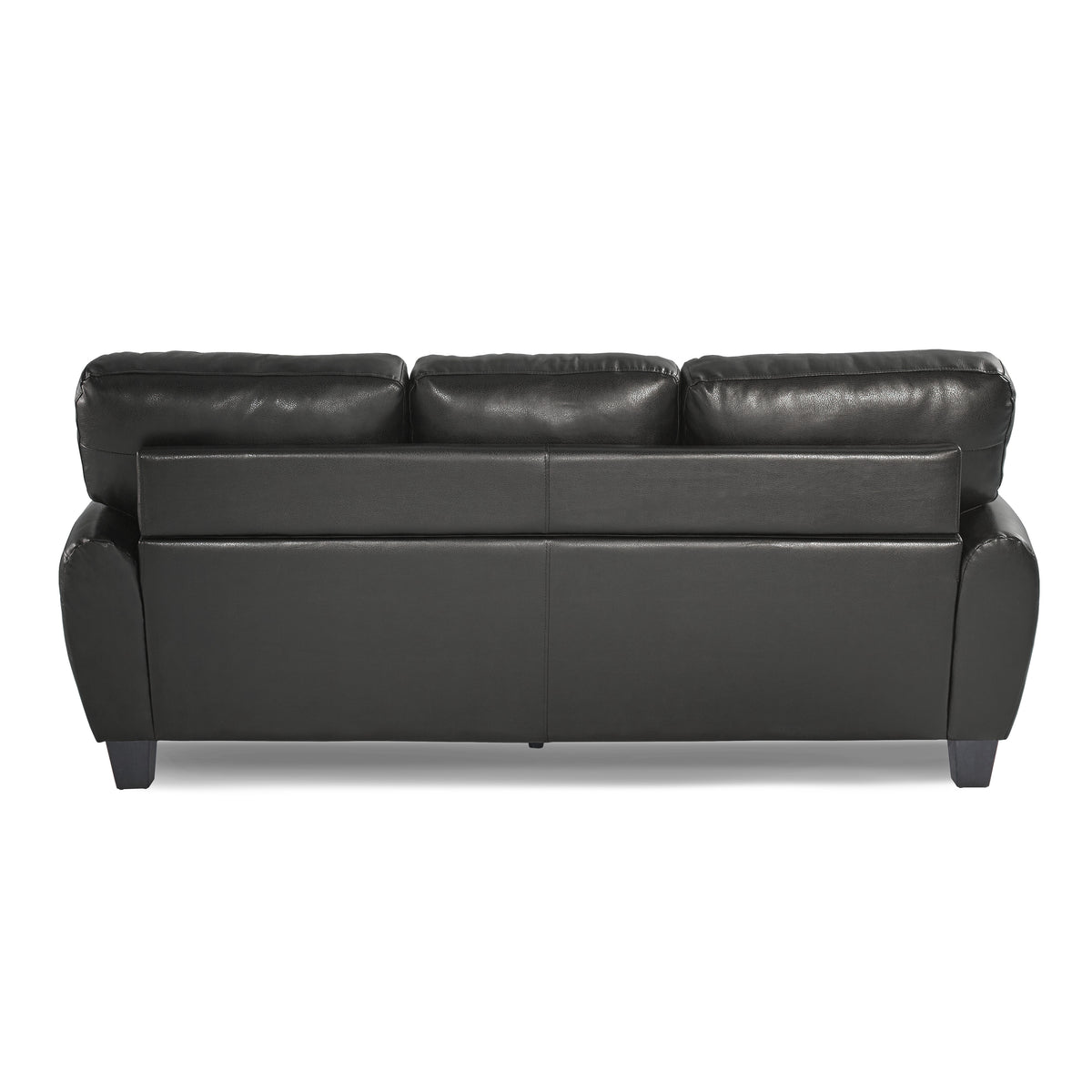Rubin Black 2-Piece Faux Leather Living Room Set from Homelegance - Luna Furniture