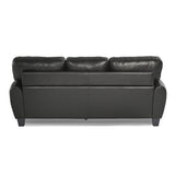 Rubin Black 2-Piece Faux Leather Living Room Set from Homelegance - Luna Furniture
