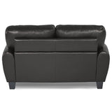 Rubin Black 2-Piece Faux Leather Living Room Set from Homelegance - Luna Furniture
