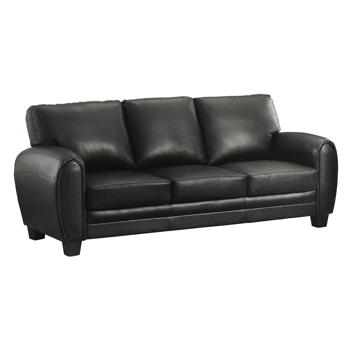 Rubin Black Faux Leather Sofa from Homelegance - Luna Furniture