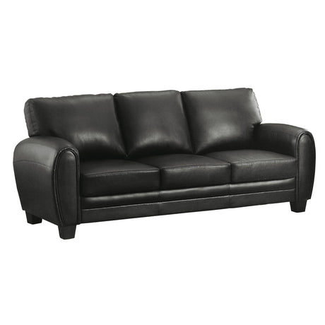 Rubin Black Faux Leather Sofa from Homelegance - Luna Furniture
