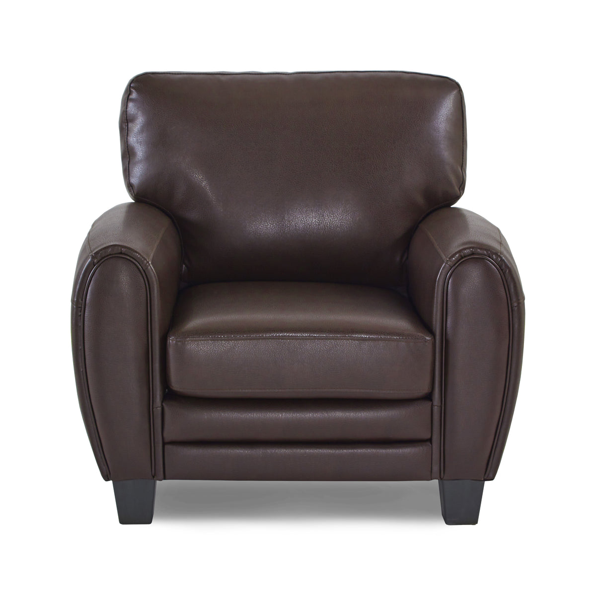 Rubin Dark Brown Faux Leather Chair from Homelegance - Luna Furniture
