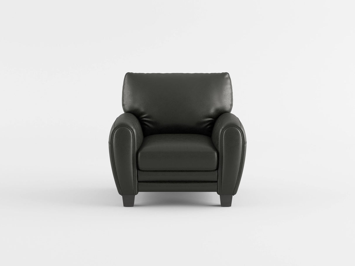 Rubin Dark Brown Faux Leather Chair from Homelegance - Luna Furniture