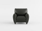 Rubin Dark Brown Faux Leather Chair from Homelegance - Luna Furniture