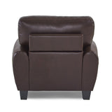 Rubin Dark Brown Faux Leather Chair from Homelegance - Luna Furniture