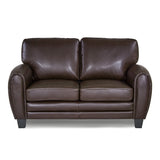 Rubin Dark Brown Faux Leather Loveseat from Homelegance - Luna Furniture
