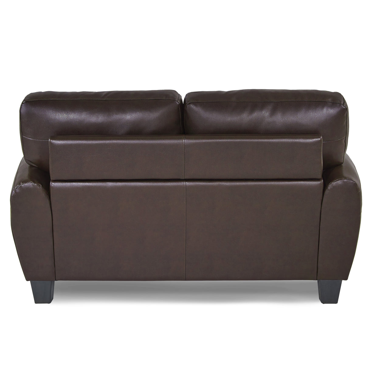 Rubin Dark Brown Faux Leather Loveseat from Homelegance - Luna Furniture