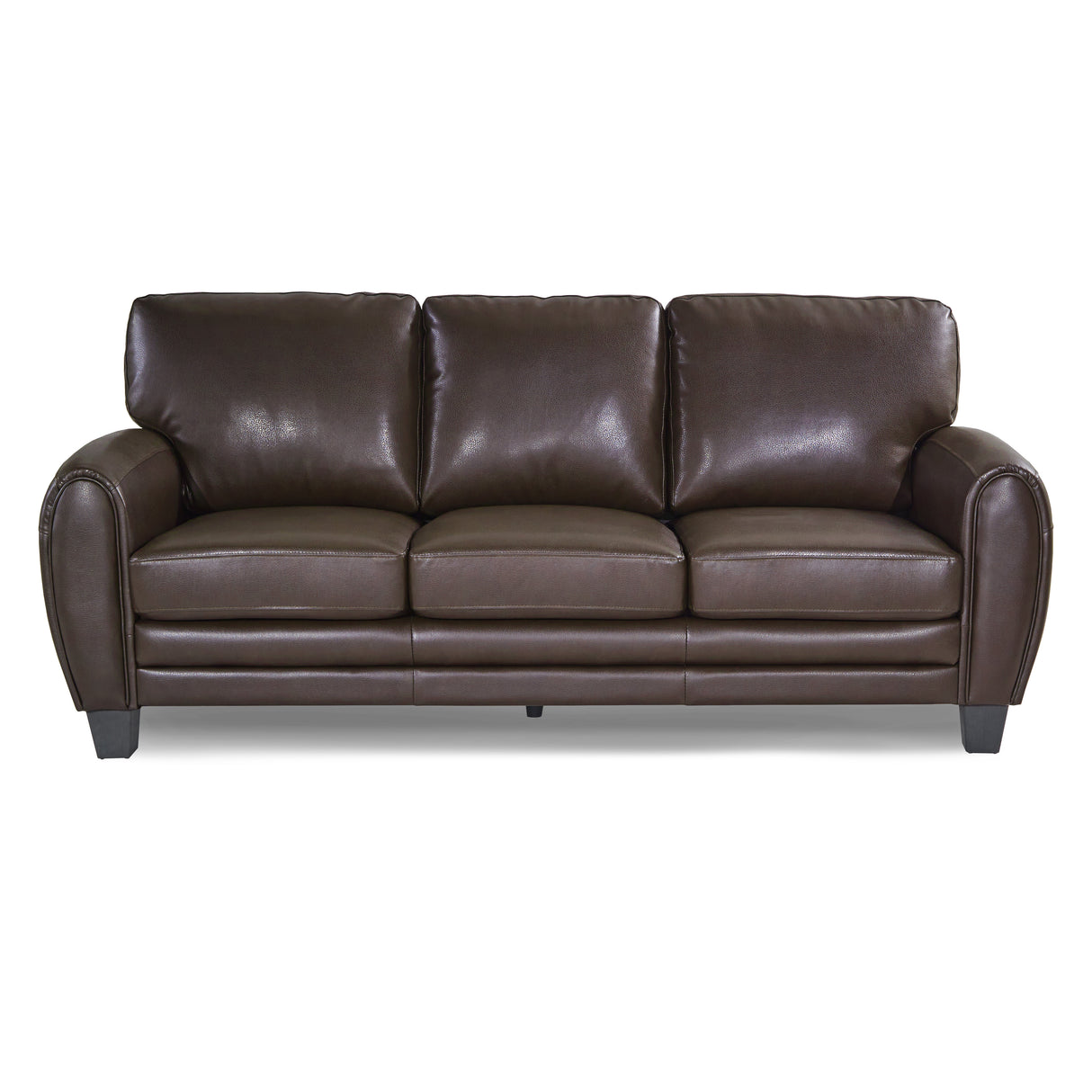 Rubin Dark Brown Faux Leather Sofa from Homelegance - Luna Furniture