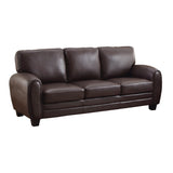Rubin Dark Brown Faux Leather Sofa from Homelegance - Luna Furniture