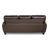 Rubin Dark Brown Faux Leather Sofa from Homelegance - Luna Furniture