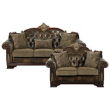 Croydon Dark Cherry 2-Piece Living Room Set from Homelegance - Luna Furniture