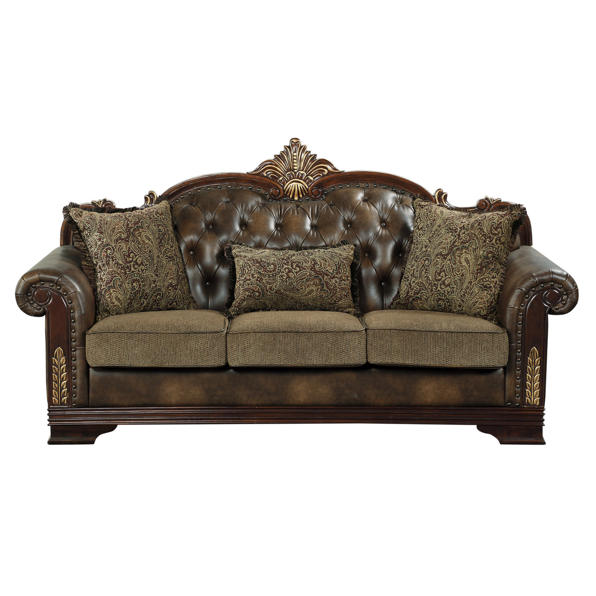 Croydon Dark Cherry 2-Piece Living Room Set from Homelegance - Luna Furniture