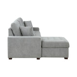 Waitsfield Gray 2-Piece Sectional with Left Chaise, Pull-out Bed and Hidden Storage from Homelegance - Luna Furniture