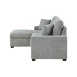Waitsfield Gray 2-Piece Sectional with Left Chaise, Pull-out Bed and Hidden Storage from Homelegance - Luna Furniture