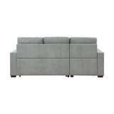 Waitsfield Gray 2-Piece Sectional with Left Chaise, Pull-out Bed and Hidden Storage from Homelegance - Luna Furniture