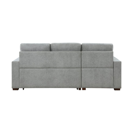 Waitsfield Gray 2-Piece Sectional with Left Chaise, Pull-out Bed and Hidden Storage from Homelegance - Luna Furniture
