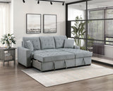 Waitsfield Gray 2-Piece Sectional with Right Chaise, Pull-out Bed and Hidden Storage from Homelegance - Luna Furniture