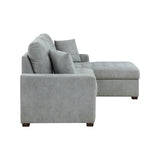 Waitsfield Gray 2-Piece Sectional with Right Chaise, Pull-out Bed and Hidden Storage from Homelegance - Luna Furniture