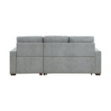 Waitsfield Gray 2-Piece Sectional with Right Chaise, Pull-out Bed and Hidden Storage from Homelegance - Luna Furniture