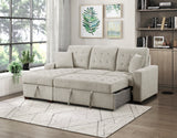Waitsfield Sand 2-Piece Sectional with Left Chaise, Pull-out Bed and Hidden Storage from Homelegance - Luna Furniture