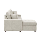 Waitsfield Sand 2-Piece Sectional with Left Chaise, Pull-out Bed and Hidden Storage from Homelegance - Luna Furniture