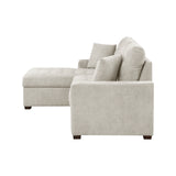 Waitsfield Sand 2-Piece Sectional with Left Chaise, Pull-out Bed and Hidden Storage from Homelegance - Luna Furniture