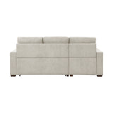 Waitsfield Sand 2-Piece Sectional with Left Chaise, Pull-out Bed and Hidden Storage from Homelegance - Luna Furniture